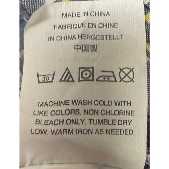 J.Crew Patchwork Madras Plaid Shorts Mens 36 Cotton Preppy Summer Casual EUC - Picture 9 of 9